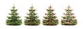 GeschmÃÂ¼ckter Weihnachtsbaum mit bunten Weihnachtskugeln isoliert auf weiÃÅ¸em Hintergrund Royalty Free Stock Photo